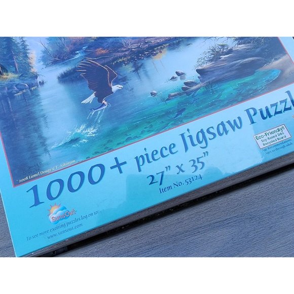 River Eagles Jigsaw Puzzle 1000 Pieces Large Size Pieces For Easy Grasping New - Picture 3 of 3